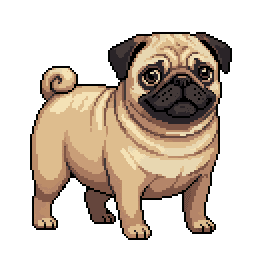 Pixel-art pug